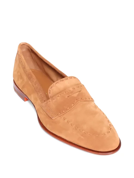 Pantofi loafer Santoni din piele de căprioară