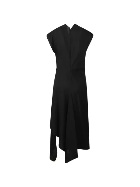 Rochie maxi Victoria Beckham asimetrică drapată negru