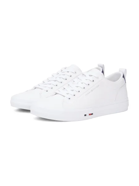 Sneakerși Tommy Hilfiger din piele alb