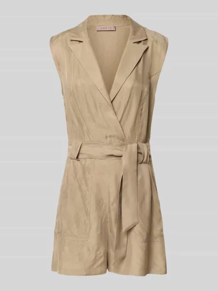 Krótki kombinezon z wiązanym paskiem model ‘AMIA’ Guess beżowy