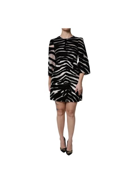 Sukienka mini Dolce And Gabbana dzwony czarna