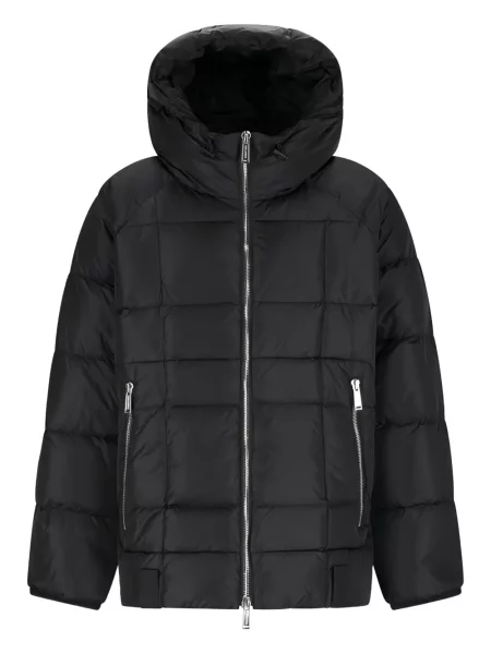 Geacă cu puf Dsquared2 cu glugă negru