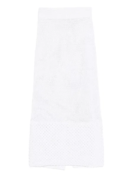 Fustă Brandon Maxwell cu perle alb