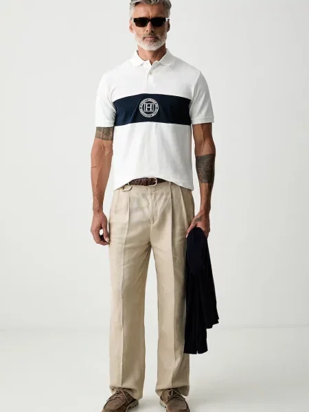 Tricou polo Hackett London bej