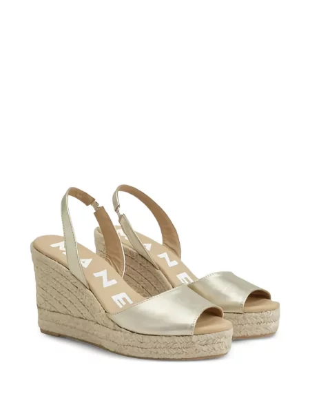 Bőr nyitott sarkú espadrilles Manebi