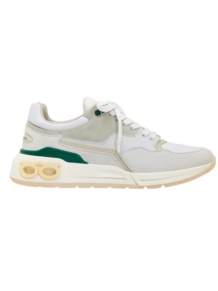 Sneakersy Ferragamo skórzane białe