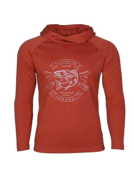 Bluza z kapturem Taimen czerwona