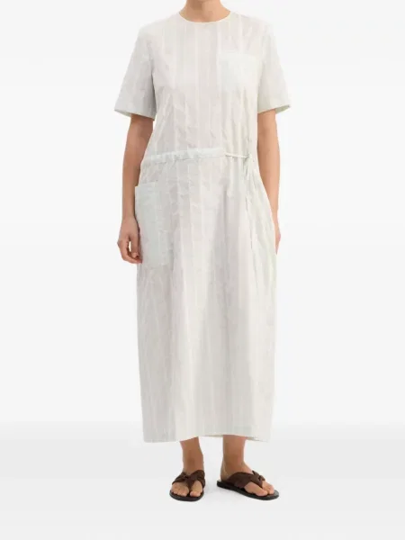 Rochie midi Loulou De Saison cu dungi alb