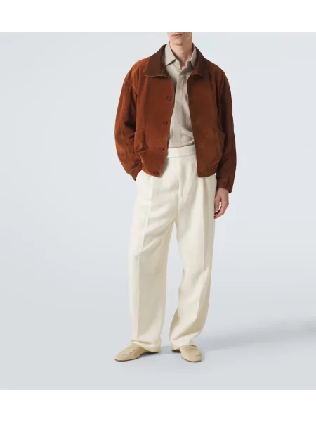 Pantaloni Zegna de lână alb