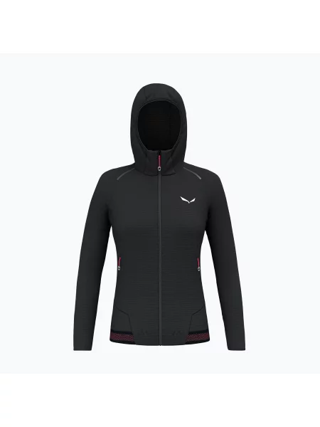 Női trekking pulóver Salewa Pedroc PL Hooded black out Pedroc PL Hd fekete