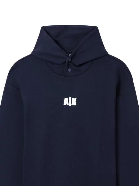 Hanorac cu glugă Armani Exchange cu imagine albastru