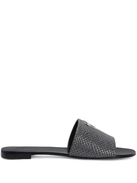 Papuci Giuseppe Zanotti din piele gri