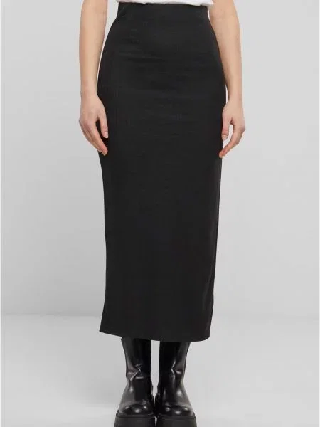 Fustă Urban Classics cu crăpătură negru