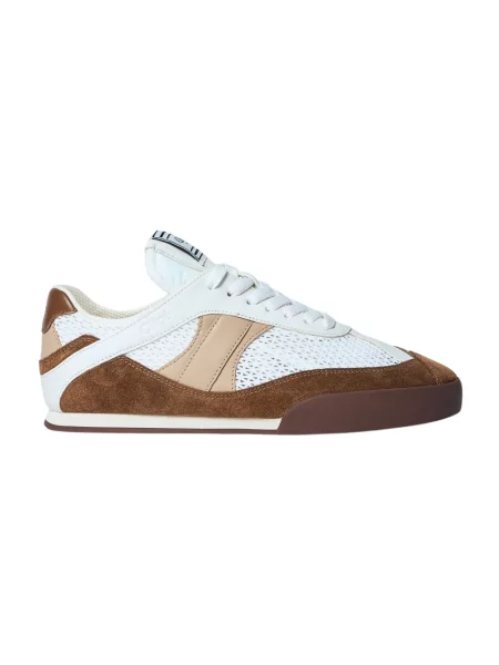 Sneakersy Chloe skórzane z logo brązowe
