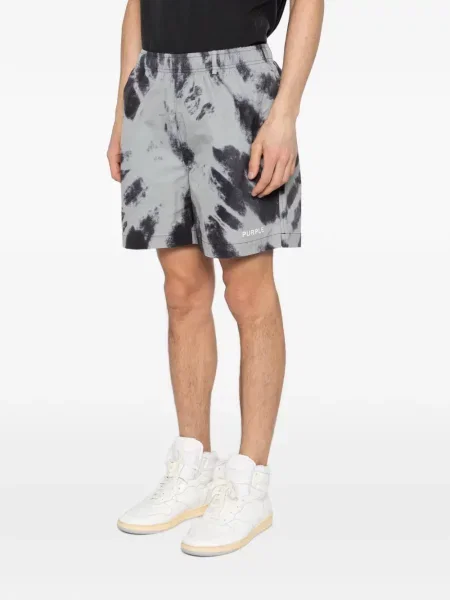 Шорти Purple Brand с tie-dye ефект връзки сиво