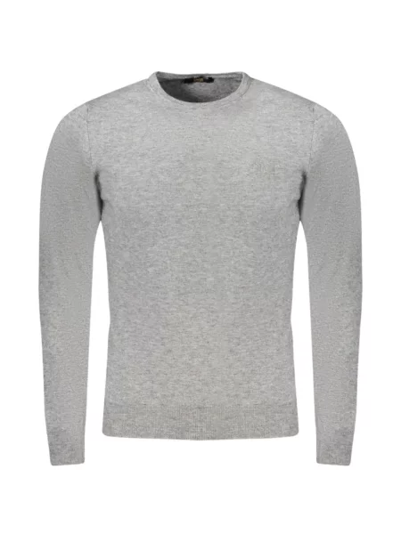 Pulover Cavalli Class cu decolteu rotund gri