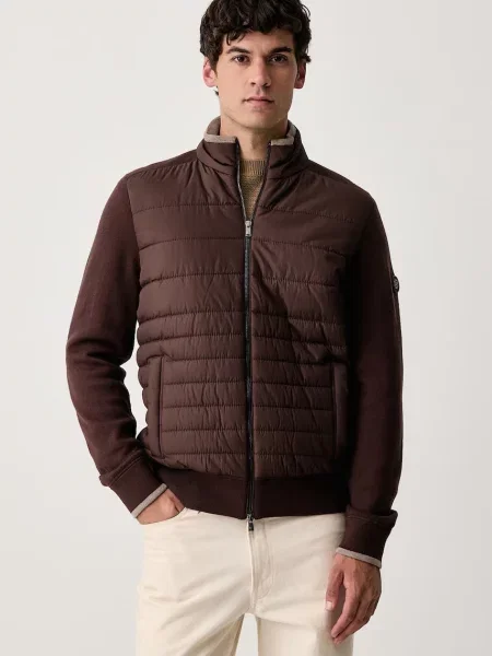 BOSS přechodová bunda s příměsí vlny H-Facente hnědá
