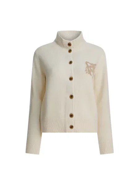 Kardigan Maison Kitsune wełniany beżowy