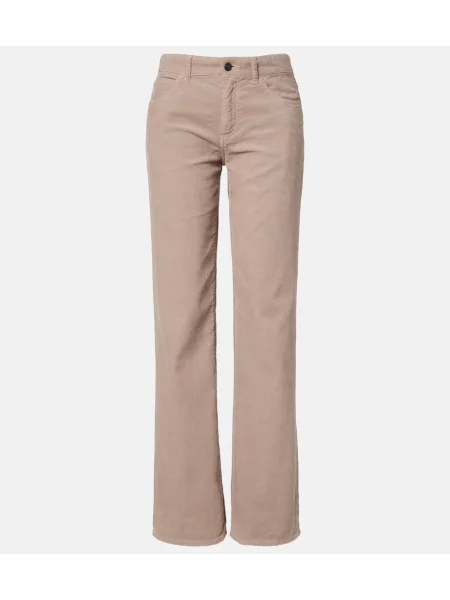 Pantaloni The Row de catifea cord bej