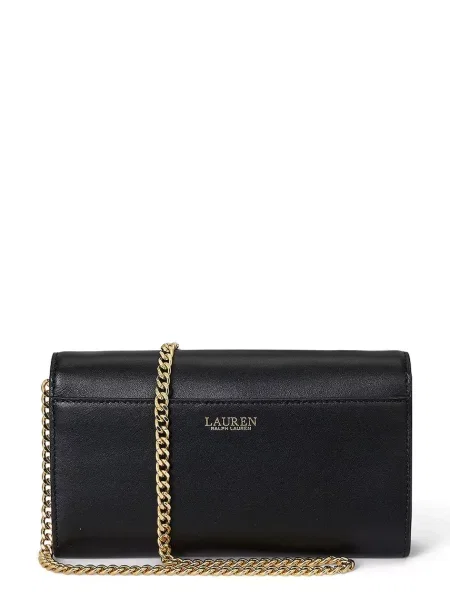 Kožená kabelka Lauren Ralph Lauren černá