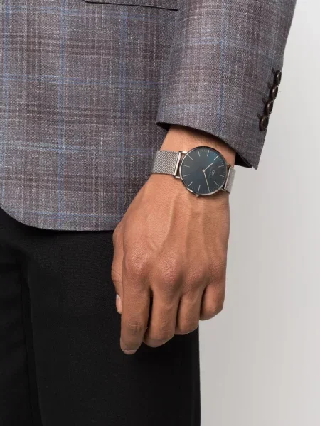 Klasické hodinky Daniel Wellington se síťovinou modré