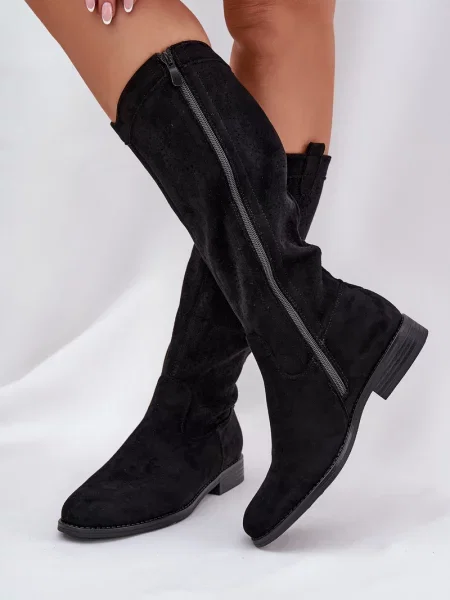 Kozačky S. Barski na plochém podpatku