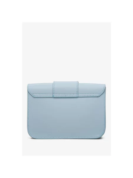 Сумка на плече шкіряна Estro блакитна
