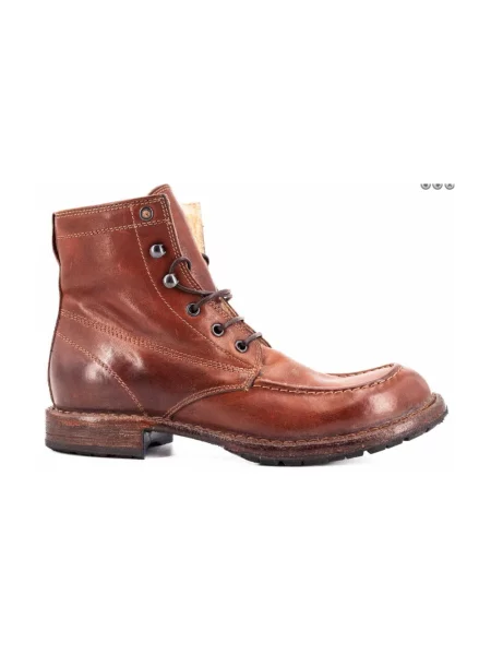 Buty do kostki Moma skórzane brązowe