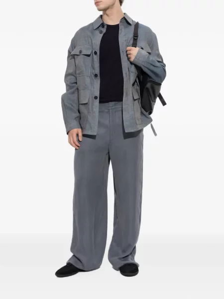 Pantaloni Giorgio Armani fără toc gri