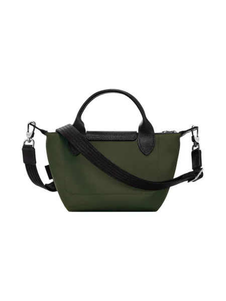Torebka crossbody Longchamp skórzana zielona