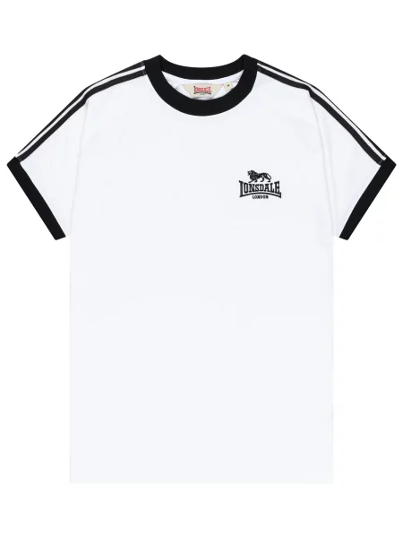 LONSDALE Tricou Craigtown negru alb