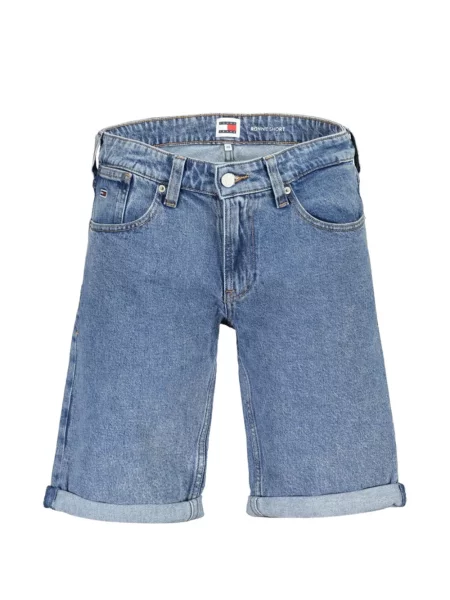 Kratke traper hlače Tommy Hilfiger s autogramom plava