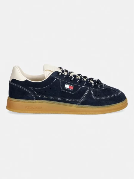 Tommy Jeans MU THE GREENWICH EDGE SUEDE superge semišaste modra