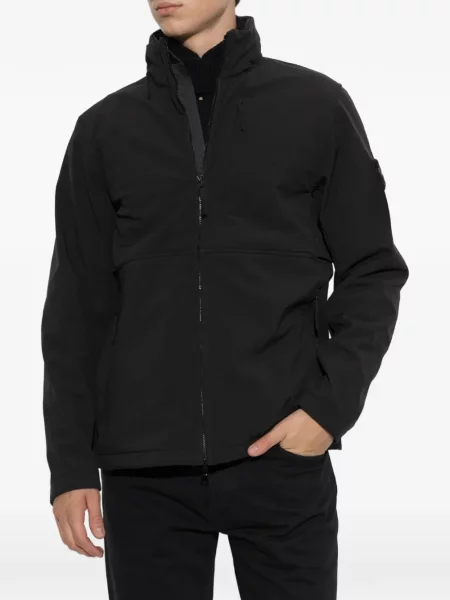 Geacă Stone Island cu glugă cu strasuri negru