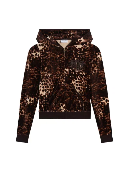 Juicy Couture Hanorac ROBYN cappuccino / închis maro