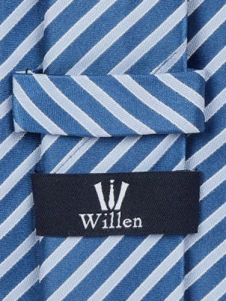 Krawat z jedwabiu 7 cm Willen niebieski