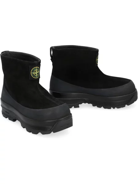 Botki Stone Island zamszowe z kamieniami czarne