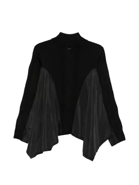 Cardigan High tricotate negru