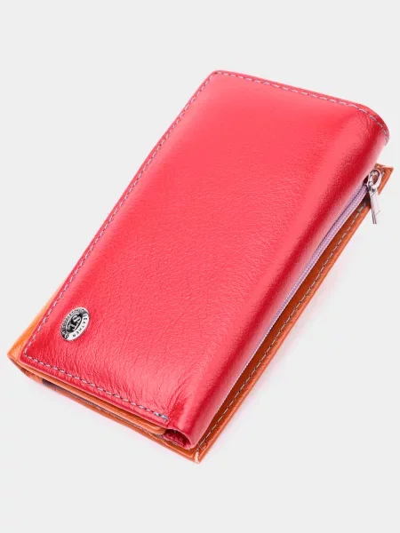 Кожаный кошелек St Leather Accessories красный