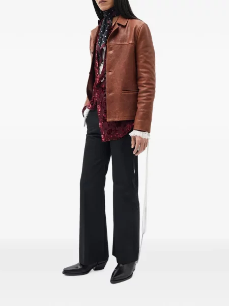 Geanta de piele Ann Demeulemeester maro