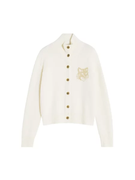 Kardigan Maison Kitsune wełniany beżowy