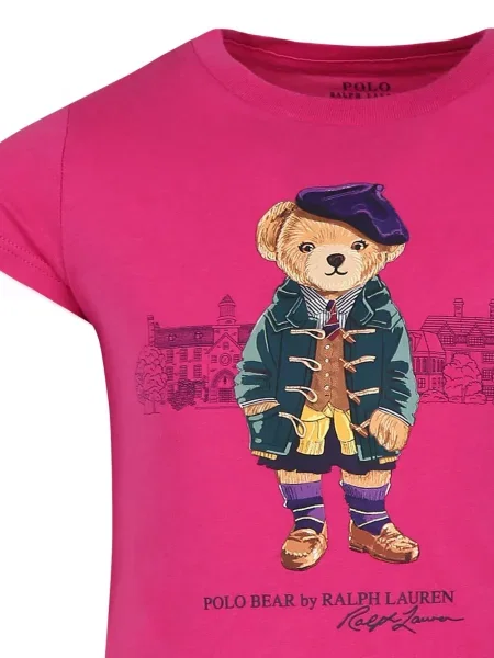 Koszulka polo dziecięca Polo Ralph Lauren różowa