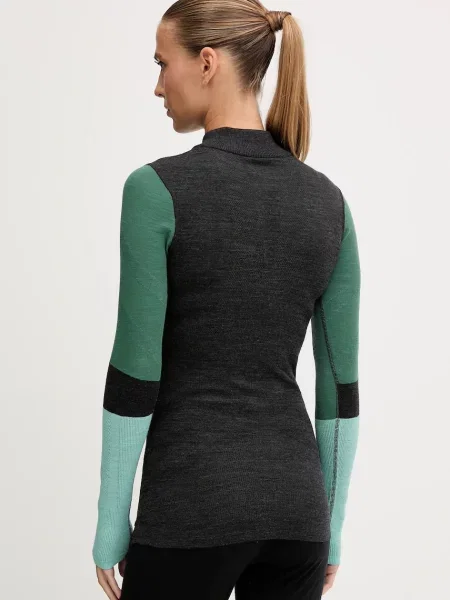 Smartwool funkcionális hosszú ujjú ing Intraknit Thermal Merino Base Layer Colorblock szürke