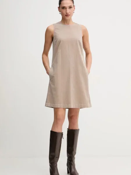 Велюрова сукня Marc O'Polo mini розкльошена бежевий