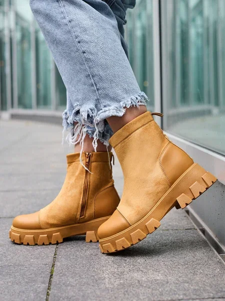 Botine Resti fără toc maro