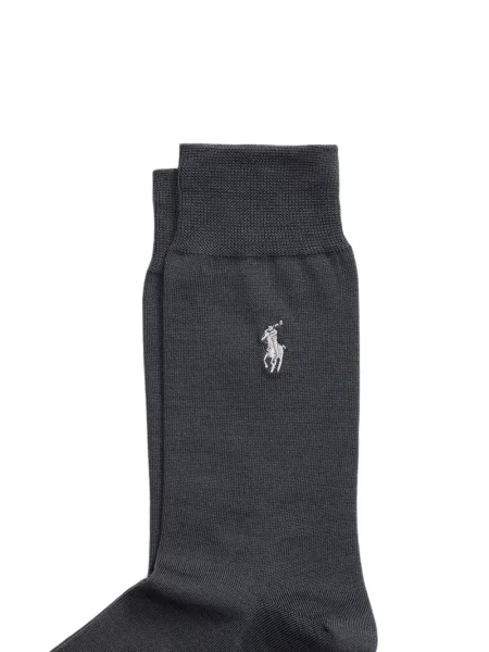 Gulerat șosete Polo Ralph Lauren de lână cu dungi negru
