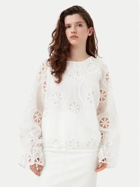 BARDOT Блуза Бял бежово