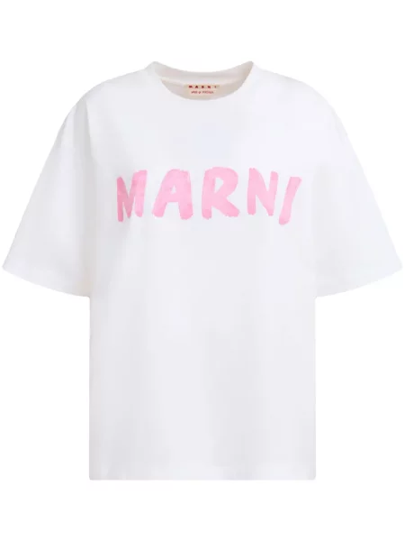 Tricou Marni cu imagine alb