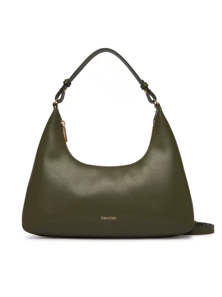 Kabelka Calvin Klein Foil Logo Conv Shou?Lder Bag Béžová zelená