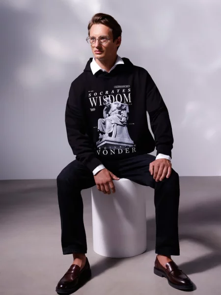 Dukserica Medicine s kapuljačom crna